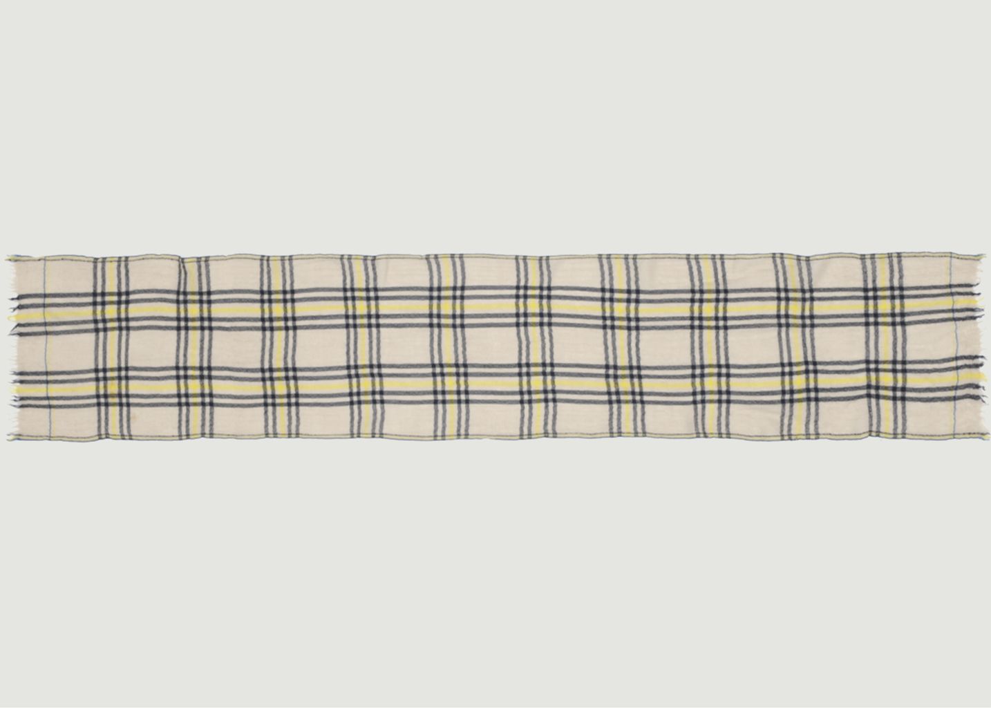 N 547 Checked Wool And Cashmere Scarf