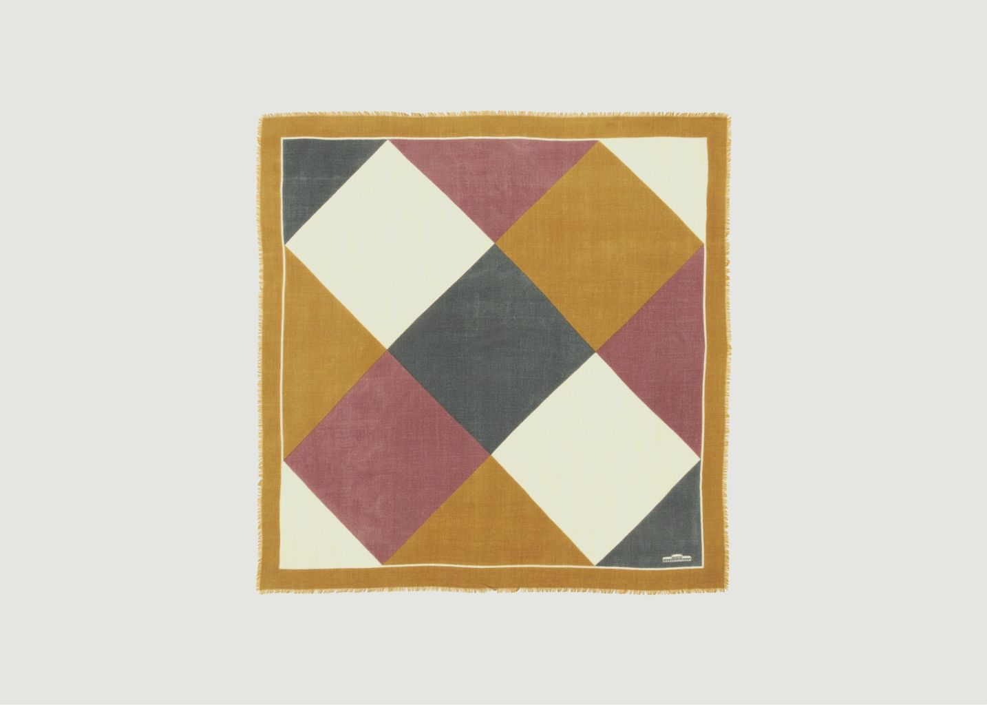 N 531 Geometric Pattern Wool Scarf