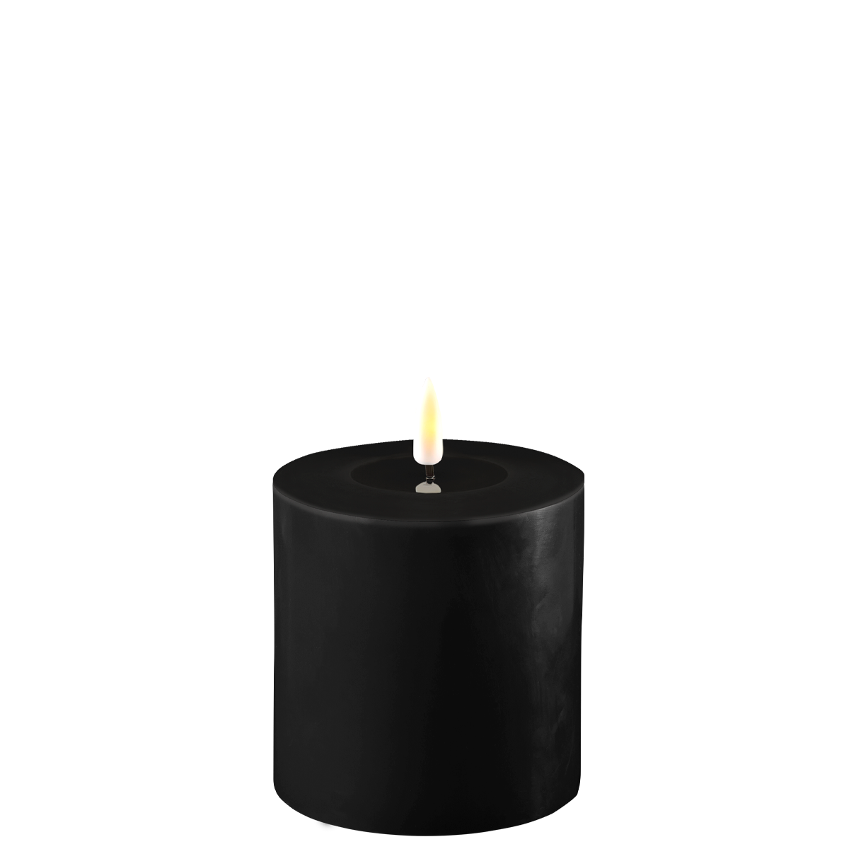 deluxe home art 10cm x 10cm Black Battery Operated LED Candle