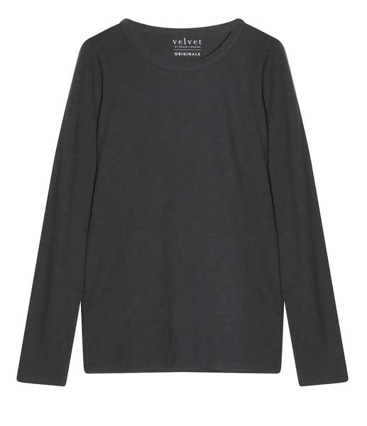 cashmere-fashion-store Velvet Baumwoll Shirt Lizzie Langarm