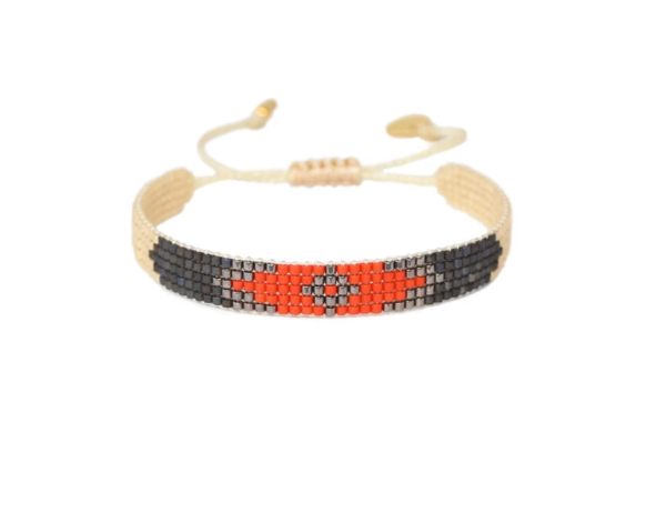 Peeky Xs Bracelet Red Grey