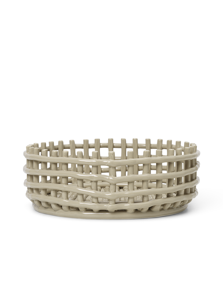 Ferm Living Cashmere Ceramic Centrepiece Basket