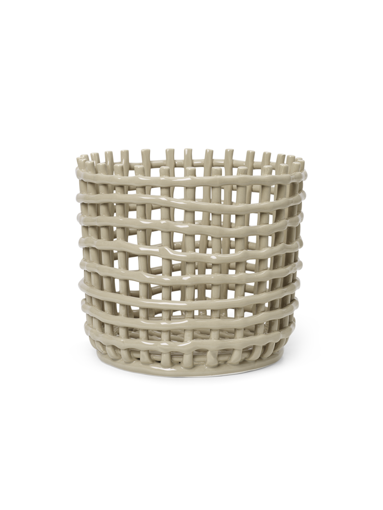 Ferm Living Large Cashmere Ceramic Basket
