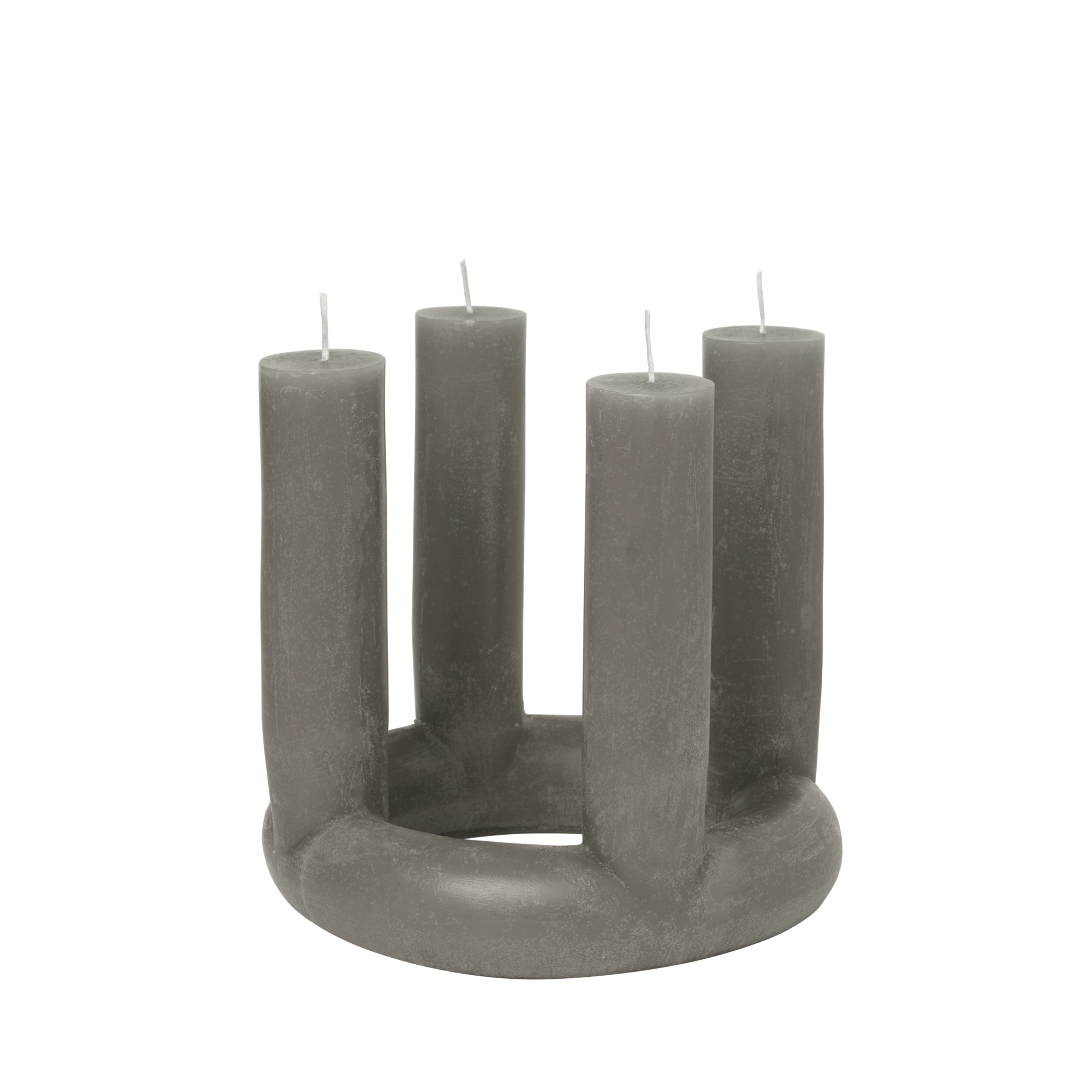 Sculptured Four Wick Candle Lucille Grey