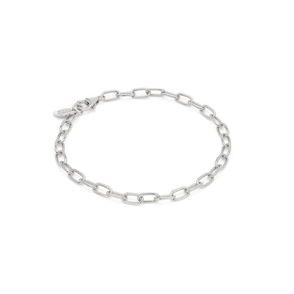 Anna Beck Elongated Oval Chain Bracelet Silver