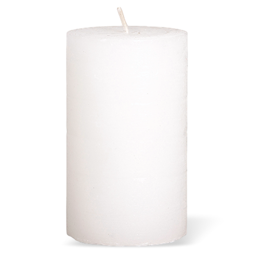 Broste Copenhagen Rustic Pillar Candle Ø7x13.5cm White
