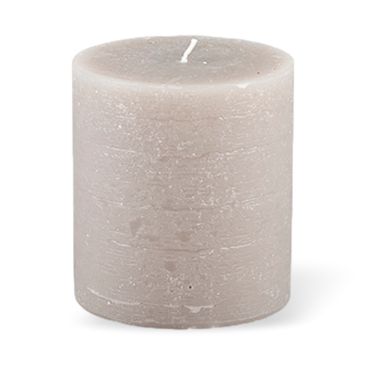 Broste Copenhagen Rustic Pillar Candle Ø10x11cm Linen