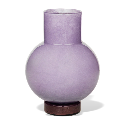 Broste Copenhagen Mari Vase Mouthblown Glass Orchid & Aubergine