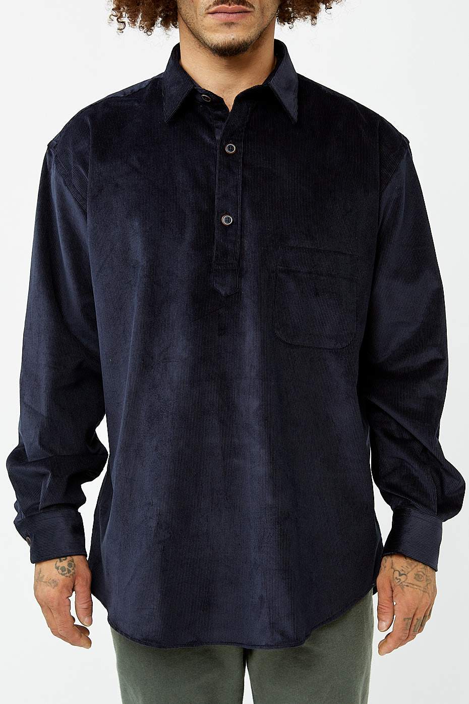 Outland Navy Labour Cord Pullover Shirt
