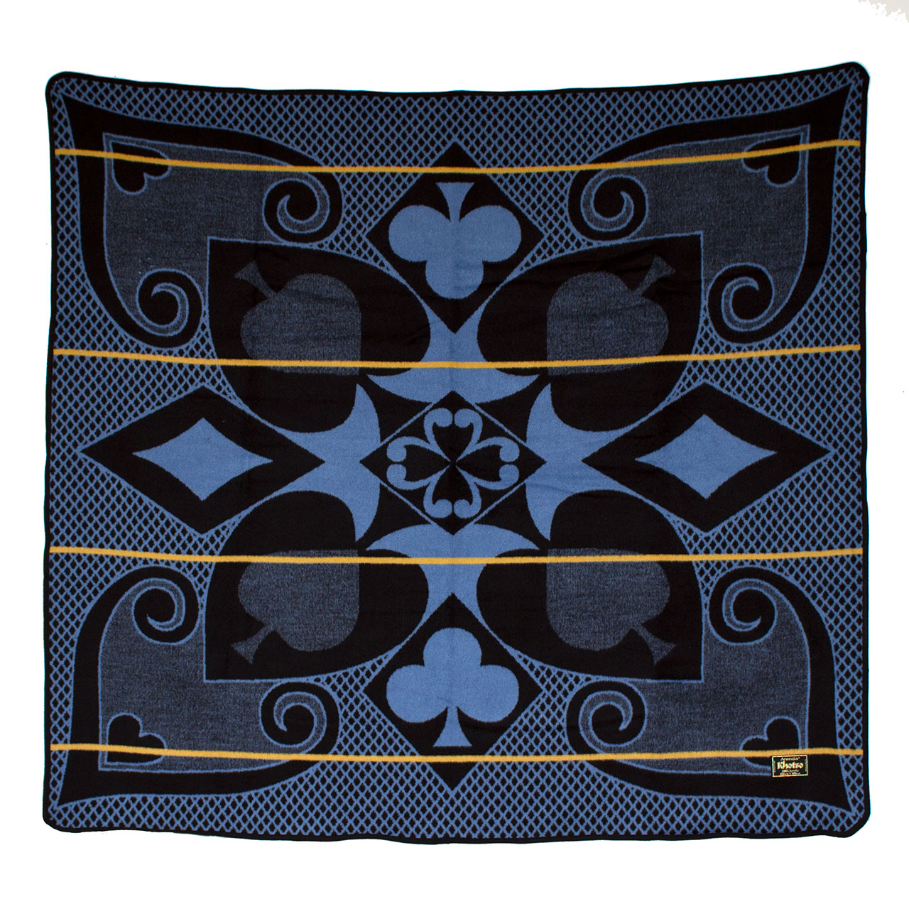 Products Khotso Tradtional Basotho Blanket For Kids Mini Black Blue Corn