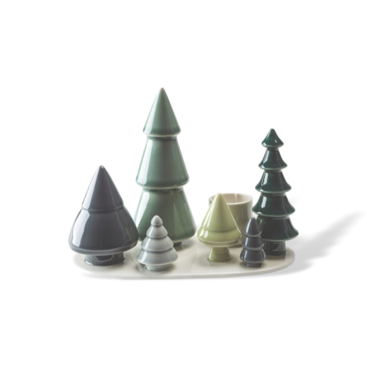 Dottir Ceramic Candleholder Winter Stories Forest