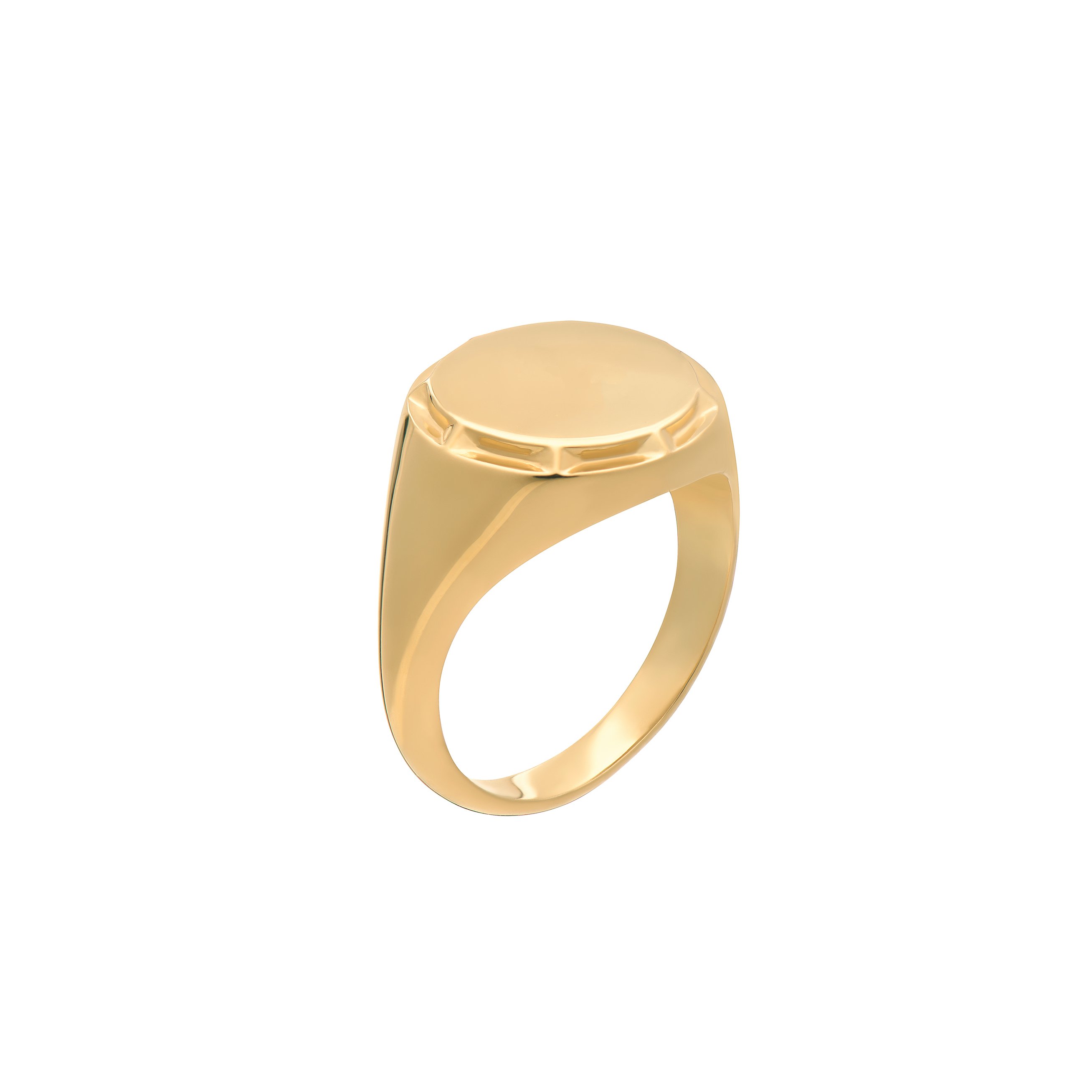 Deco Gold Signet Ring