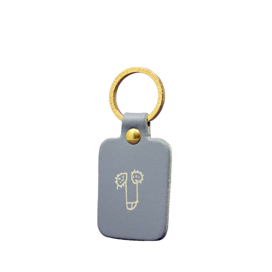 &Quirky Cheeky Willy Key Ring Fob Lilac Grey