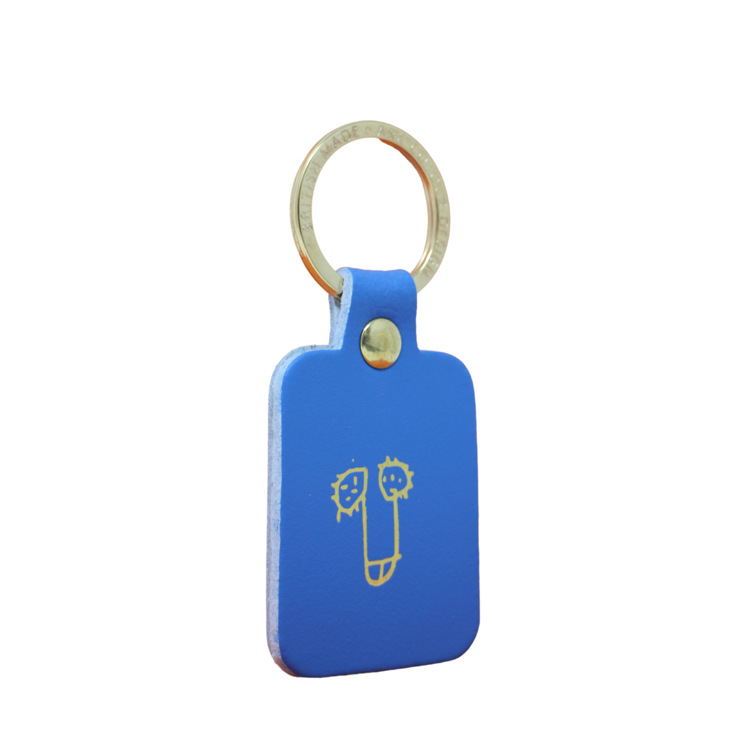 &Quirky Cheeky Willy Key Ring Fob Cornflower Blue