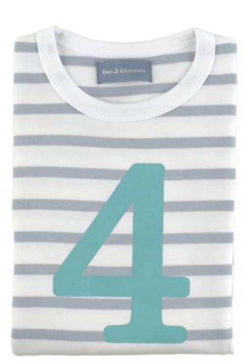 Breton Striped Number 4 T Shirt