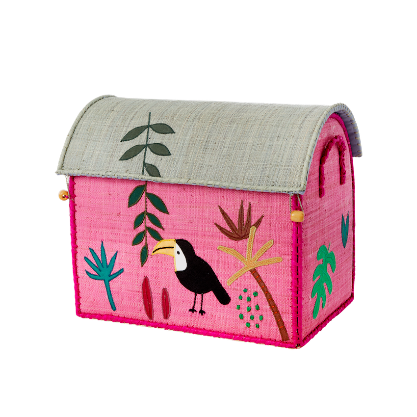 rice Toy Basket Jungle Pink Theme