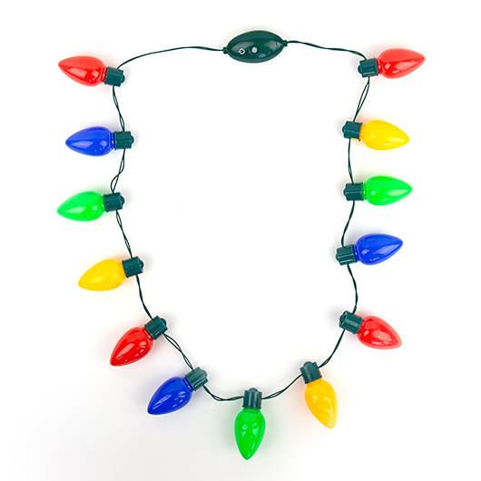 &Quirky Festive Bauble Light Up Necklace