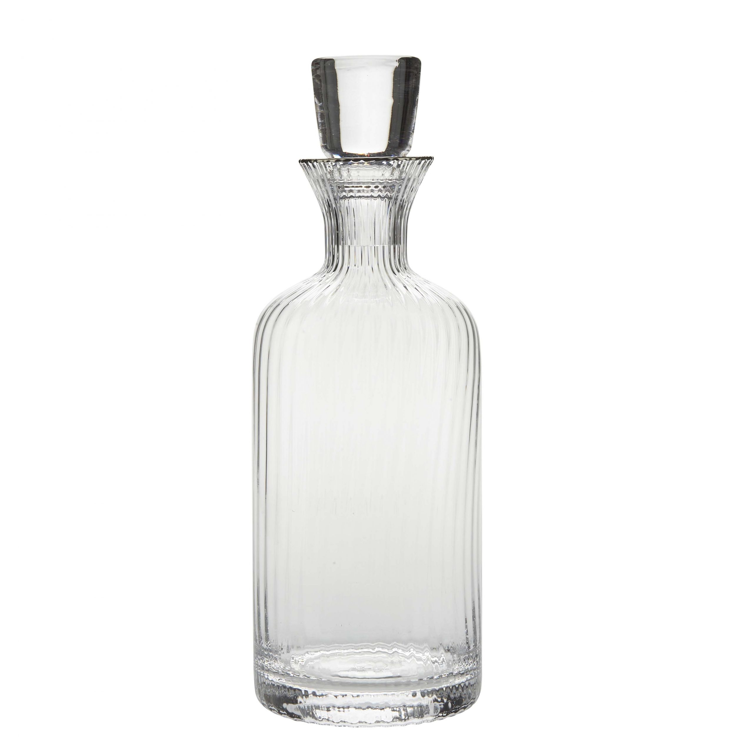 Clear Margit Brandt Ribbed Wine Decanter