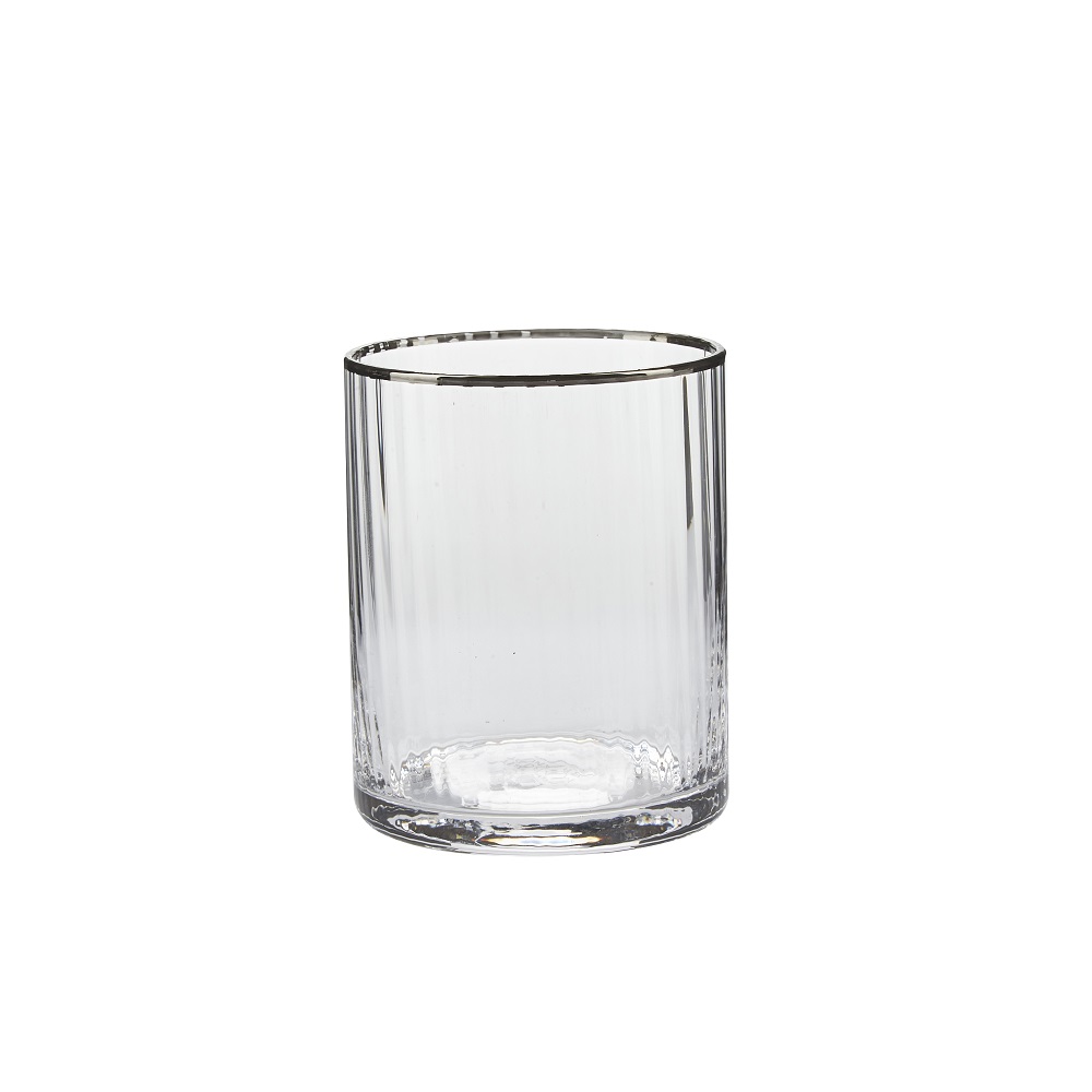 Clear Margit Brandt Ribbed Glass Low Tumbler