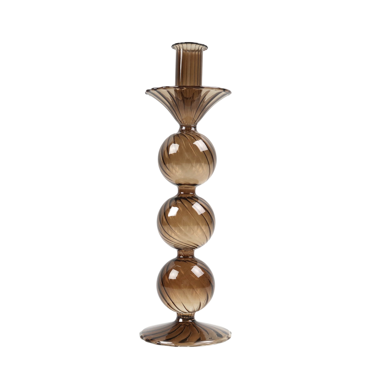 Day Birger et Mikkelsen Venezian Glass Candle Holder - Design No. 1 - Amber