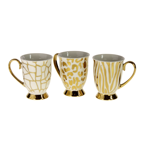 &Quirky Porcelain Gold Safari Mug
