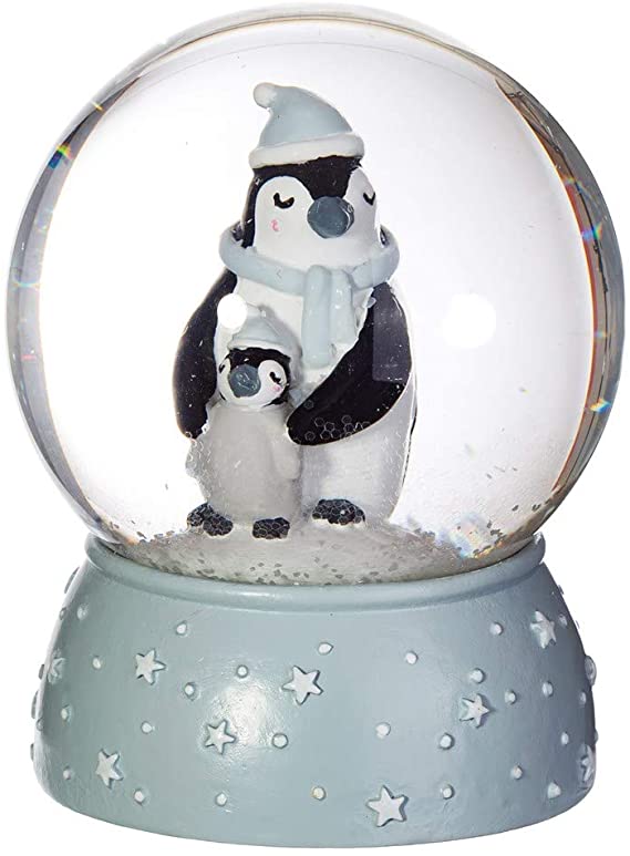 Sass & Belle  Mum & Baby Penguin Snow Globe