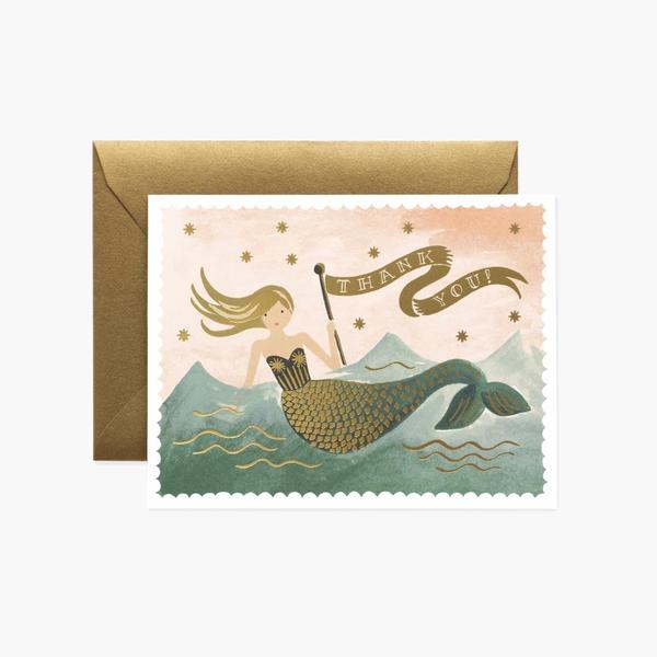 Rifle Paper Co. Mermaid Thank You Cards Pack Of 8