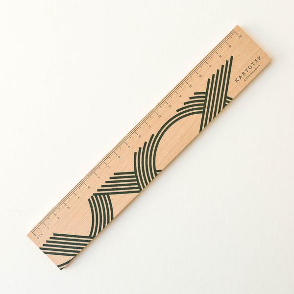 Organic Lines Wooden Rulers Medium