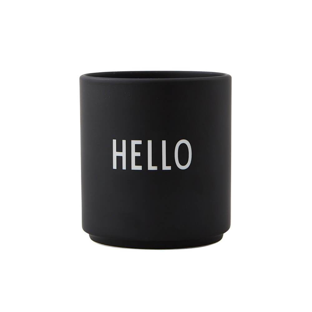 Design Letters Black Occasion Favourite Cup in Hello Print