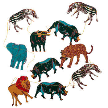 East End Prints  Safari Animal Paper Garland