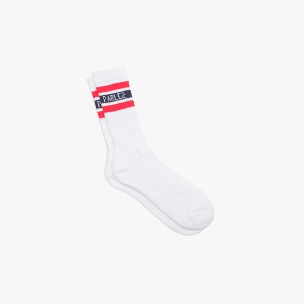 Block Socks Red Navy