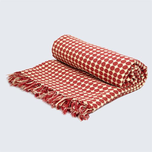 Tanzanian Hand Woven Throw 'Brick Red&#x27