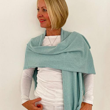 Cashmere Blend Wrap Sea Green