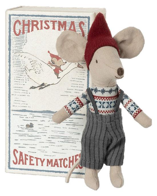 Maileg Christmas Mouse In Matchbox Big Brother