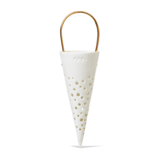 Kähler Nobili Ceramic Hanging Cone 18.5cm White