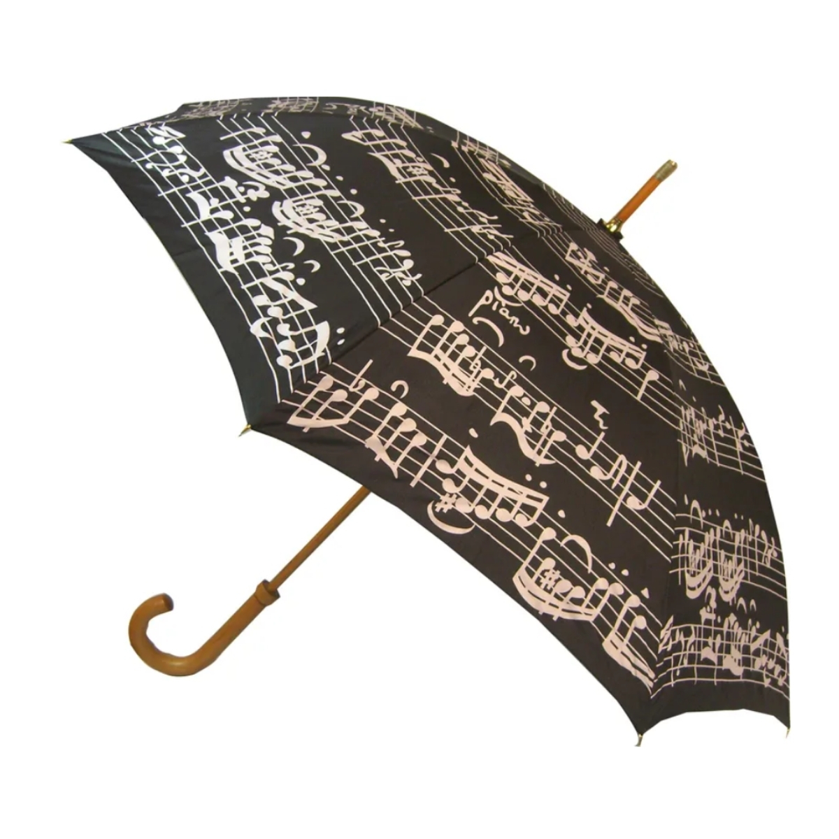 Soake Black Music Notes Stick Umbrella