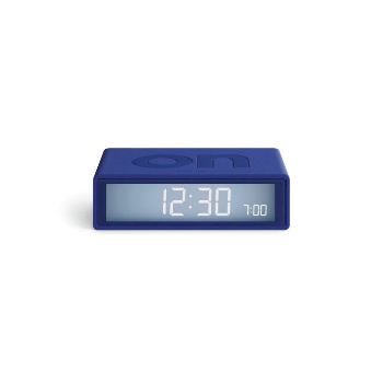 Lexon Design Dark Blue Flip Travel Alarm Clock