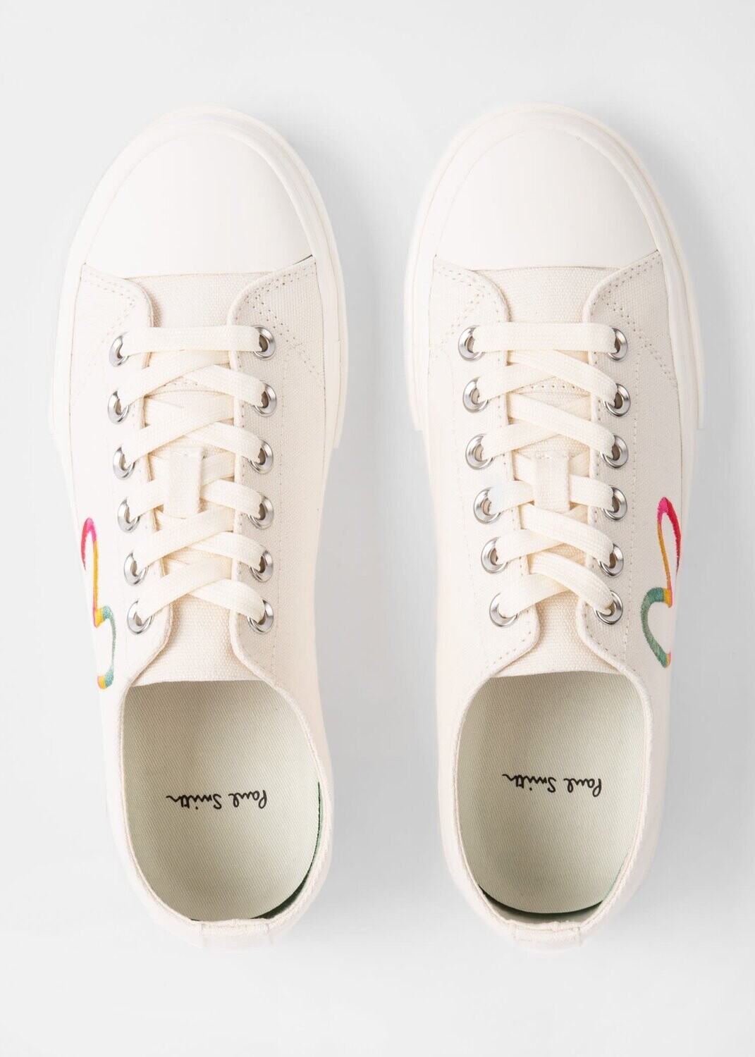 Paul Smith Off White Canvas Kinsey Trainers