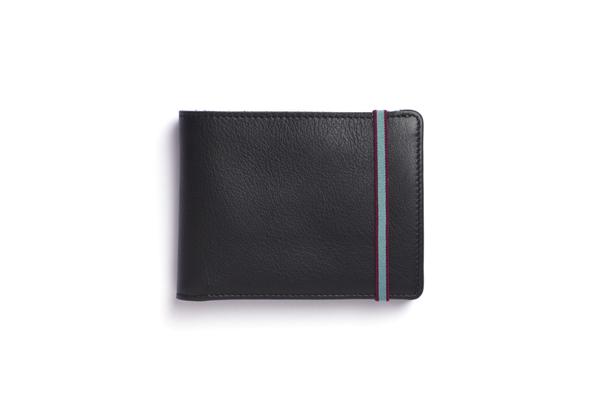 CARRE ROYALE Minimalist Wallet With Coin Pocket Black