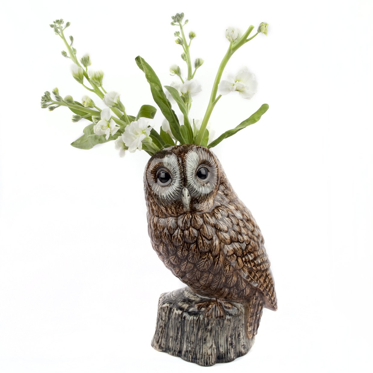 Quail Ceramics Tawny Owl Flower Vase  L