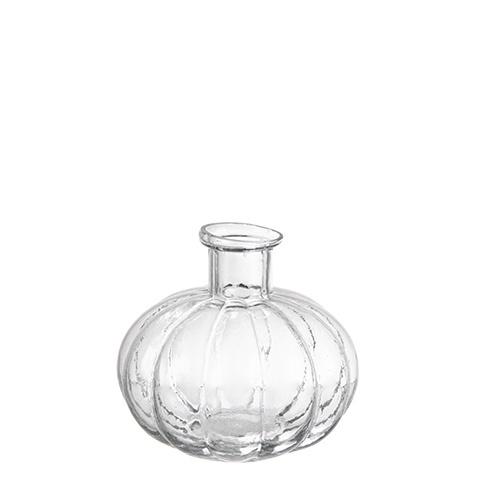 Not specified Clear Glass Pumpkin Bulb Vase