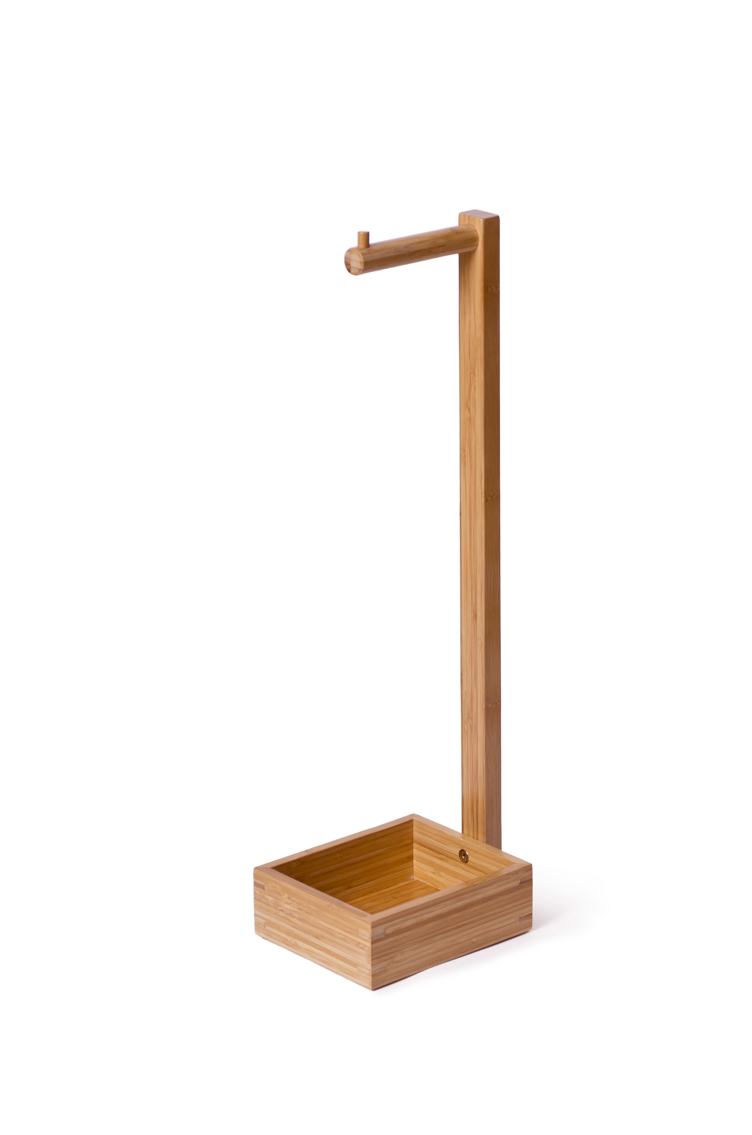 Wireworks Arena Bamboo Freestanding Toilet Roll Holder