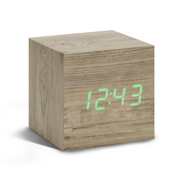 Cube Click Alarm Clock Ash