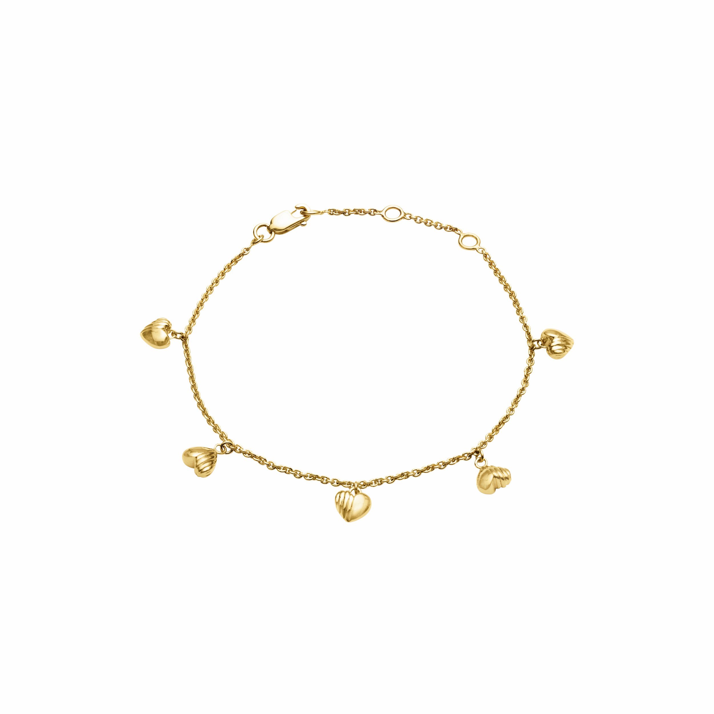 Rachel Jackson Untamed Deco Hearts Gold Bracelet