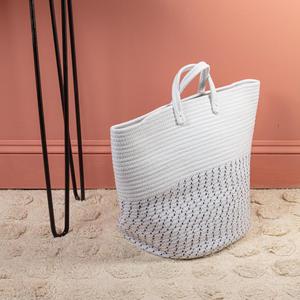 &Quirky Aurelie Rope Basket with Handles White