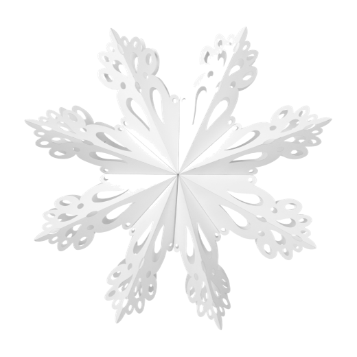 Broste Copenhagen  Paper Snowflake Decoration White Medium