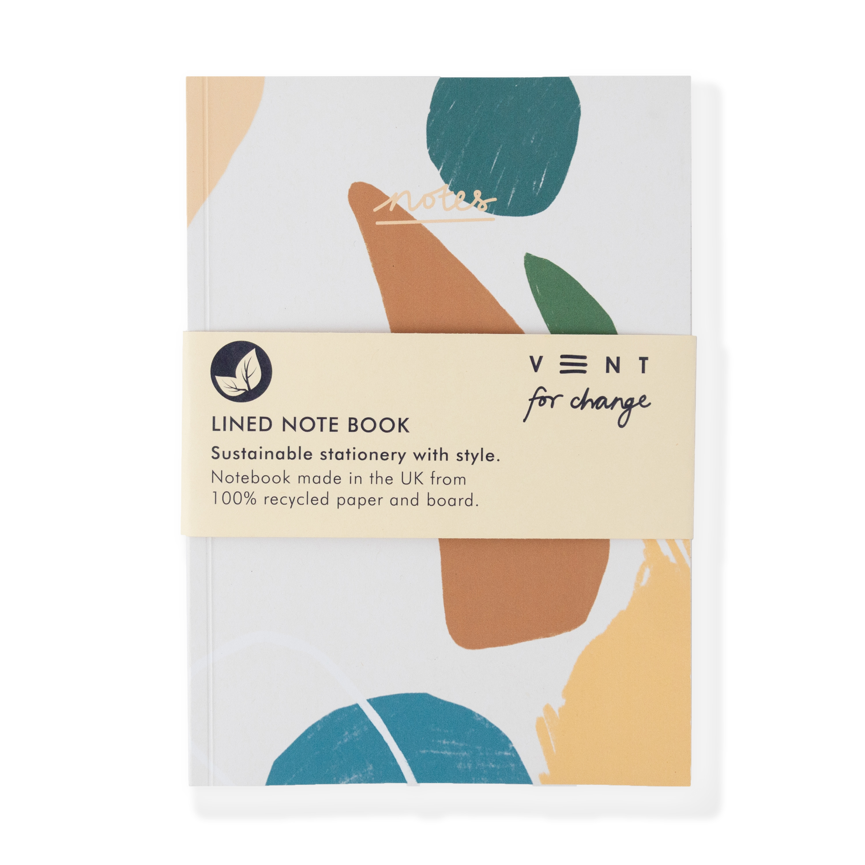 VENT for change Recycled A5 Lined Paper Notes Book – Earth