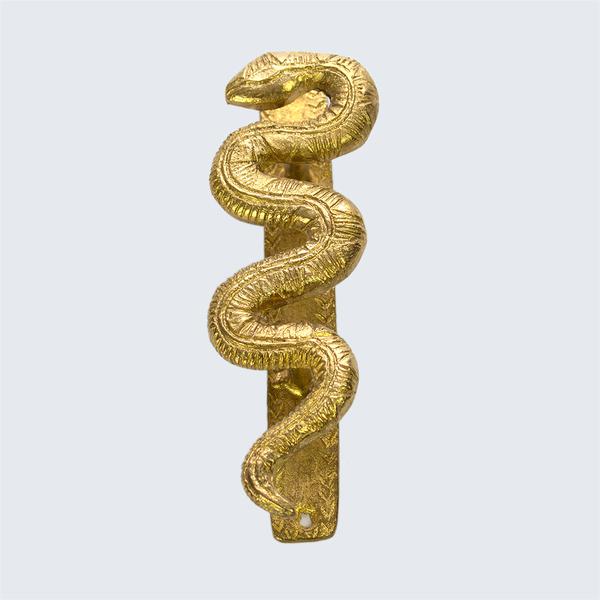 Ghanaian Ashanti Brass Door Handle 'Dancing Snake&#x27