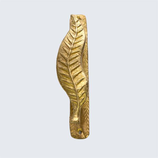 Ghanaian Ashanti Brass Door Handle 'Leaf&#x27