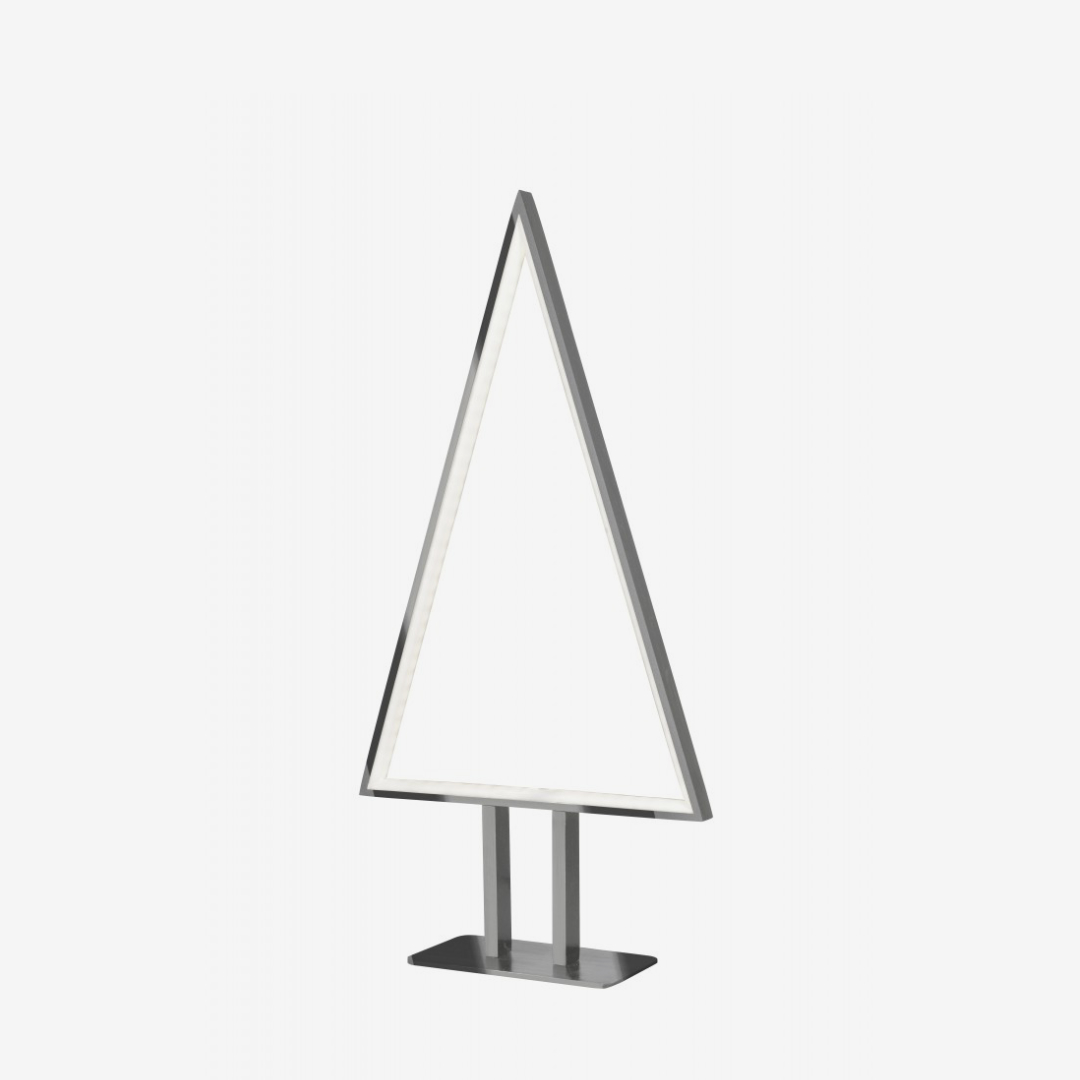 Medium Table Lamp Pine LED Christmas Decoration - Silver